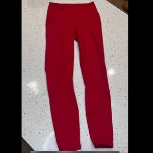 XS Red Fabletics 7/8 Leggings